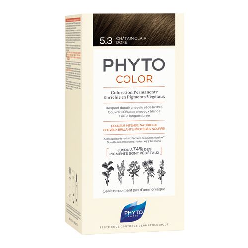 Краска для волос Phytocolor Phyto/Фито тон 5.3 Светлый золотистый шатен