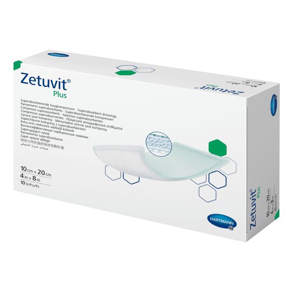 Повязки сорбционные стерильные Plus Zetuvit/Цетувит 10х20см 10шт фото №3