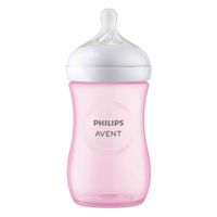 Бутылочка из полипропилена с силиконовой соской средний поток 1 мес. розовая Natural Response Philips Avent 260мл (SCY903/11)