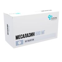 Месалазин таблетки кишечнорастворимые п/о 500мг 50шт миниатюра
