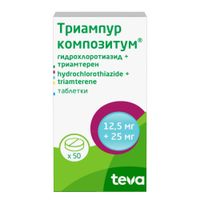 Триампур композитум таблетки фл. 12,5мг+25мг 50шт, миниатюра