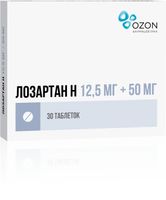 Лозартан-Н таблетки п/о плен. 12,5мг+50мг 30шт