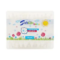 Палочки ватные для детей SoftLife/СофтЛайф коробка пластикова 56шт