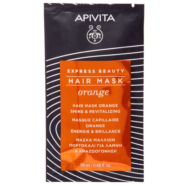 Маска-экспресс для волос блеск и жизненная сила с апельсином Apivita/Апивита саше 20мл rose elixir парфюмерная вуаль для волос 20мл