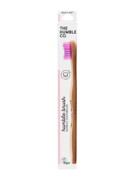 Щетка зубная взрослая из бамбука фиолетоваямягкая brush Humble CO. HUMBLE CO., LTD, CN 1511648 - фото 1