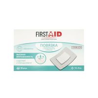 Повязка стерильная пластырный тип First Aid/Ферстэйд 15х9см 10шт миниатюра