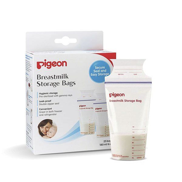 Пакеты Pigeon (Пиджен) для заморозки и хранения грудного молока 180 мл 25 шт.