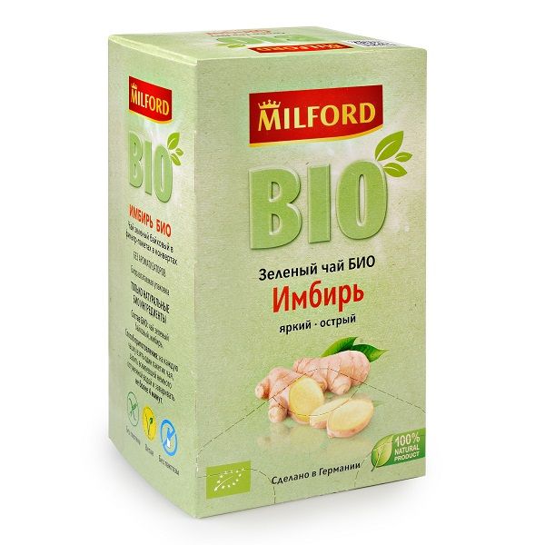 Чай черный байховый Био имбирь Милфорд фильтр-пакет 1,75г 20шт