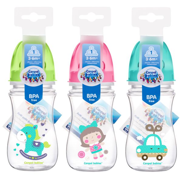 Бутылочка Canpol babies (Канпол бейбис) пластиковая с широким горлом EasyStart 240 мл фото №2