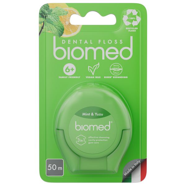 Нить зубная комплексная объемная с ароматом мяты и юдзу Biomed/Биомед 50м splat объемная зубная нить с ароматом кардамона