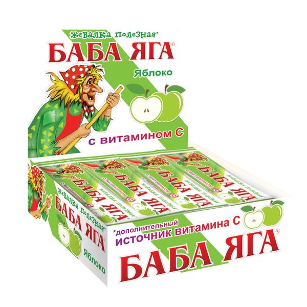 Баба Яга с витамином С яблоко конфеты жевательные 11г фото №2