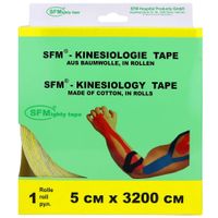 Тейп кинезиологический на хлопковой основе в рулоне желтый SFM-Plaster 5см х 3200см миниатюра фото №2