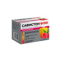 Сафистон Флю вкус малины порошок для приг. раствора для приема внутрь пак. 4,95г 500мг+25мг+200мг 10шт, миниатюра фото №5