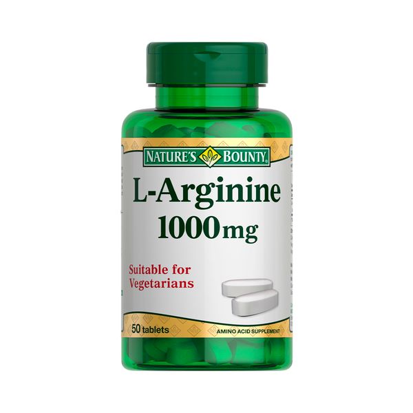 L-аргинин 1000мг Nature's Bounty/Нэйчес баунти таблетки 1709мг 50шт глюкозамин хондроитин с кальцием и витамином д3 nature s bounty нэйчес баунти таблетки 120шт