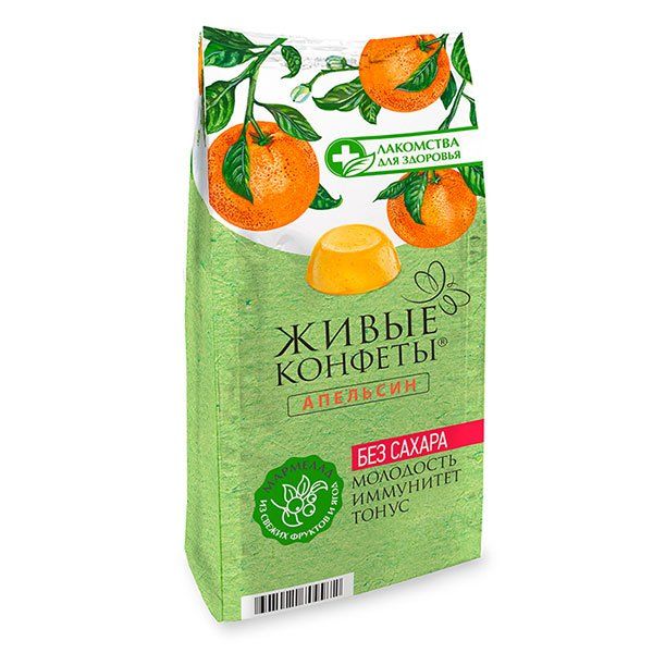 Мармелад желейный с апельсином Лакомства для здоровья 170г ООО Конфаэль Коллекция