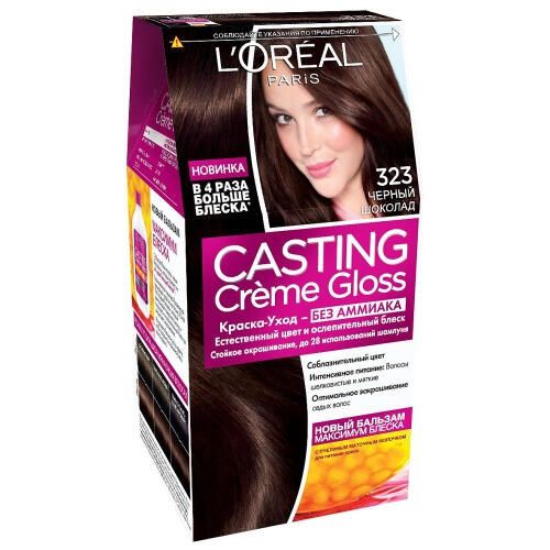 Крем-краска для волос Casting creme gloss L'Oreal Paris/Лореаль Париж тон 323 Черный шоколад
