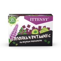 Солодка с витамином С вкус шоколад Ittensy/Иттенси пастилки для рассасывания 2,5г 24шт, миниатюра фото №3