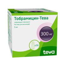 Тобрамицин-Тева раствор для ингаляций амп. 300мг 5мл 56шт миниатюра фото №2