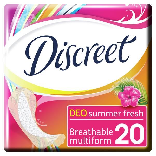 Прокладки Discreet (Дискрит) ежедневные Multiform Deo Summer Fresh 20 шт. Procter & Gamble 572673 Прокладки Discreet (Дискрит) ежедневные Multiform Deo Summer Fresh 20 шт. - фото 1