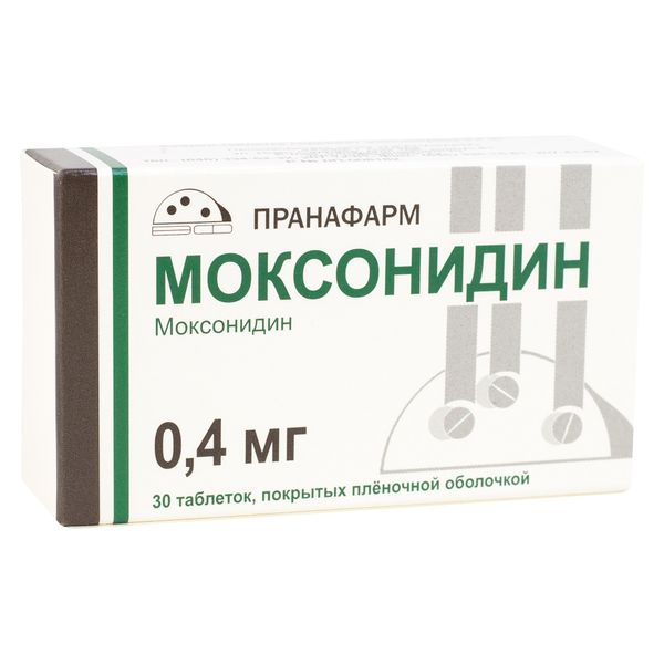 Моксонидин таблетки п/о плен. 0,4мг 30шт моксонидин авексима таблетки п о плен 0 2мг 30шт