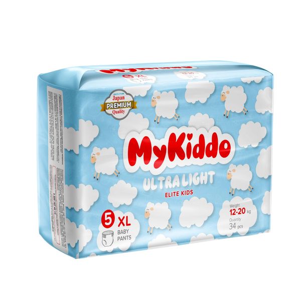 Подгузники-трусики для детей ультратонкие Elite Kids MyKiddo 12-20кг 34шт р.XL подгузники трусики для детей premium mykiddo 12 20кг 34шт р xl