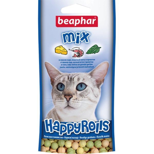 Лакомство для кошек Happy Rolls Mix Beaphar/Беафар 80шт