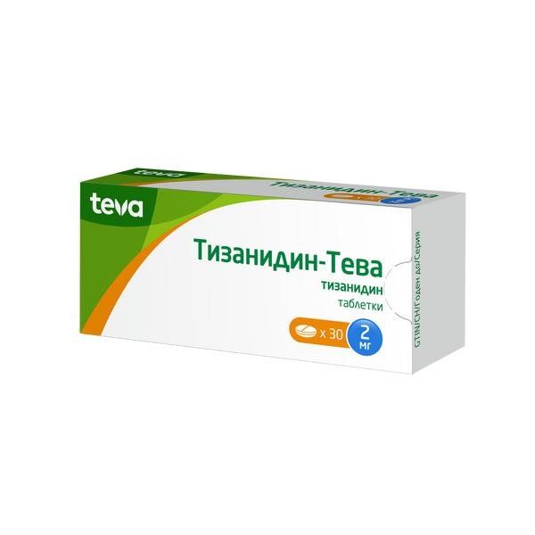 Тизанидин-Тева таблетки 2мг 30шт