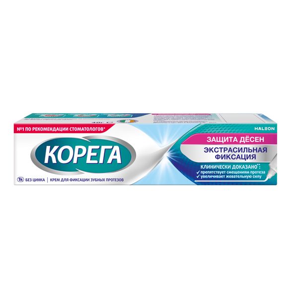 Крем для фиксации зубных протезов защита десен Corega/Корега 40г фото №3
