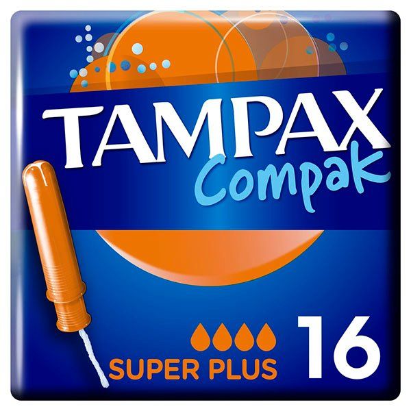 Купить Тампоны с аппликатором TAMPAX (Тампакс) Compak Super plus, 16 шт., Procter & Gamble, США