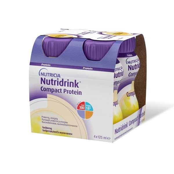 Смесь с ванильным вкусом Компакт Протеин Nutridrink/Нутридринк 125мл 4шт