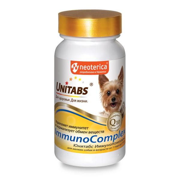 ImmunoComplex с Q10 Unitabs таблетки для маленьких собак 100шт slimcomplex с q10 unitabs таблетки для собак 100шт