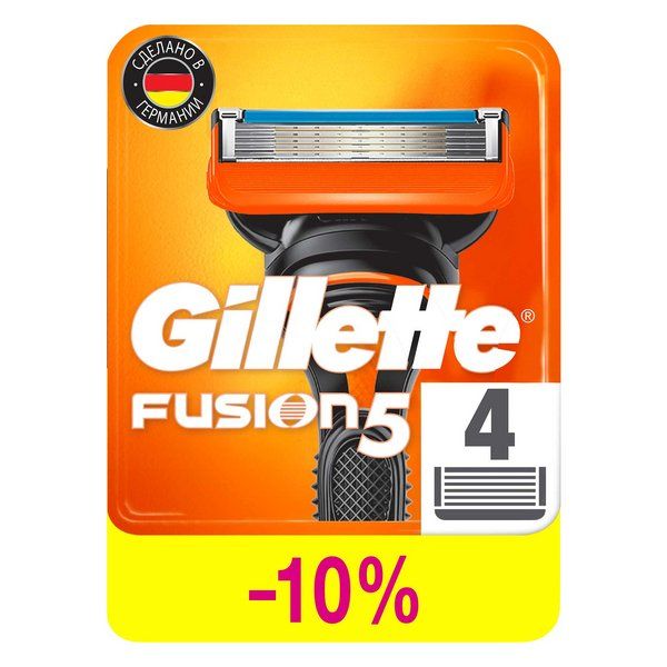 Купить Сменные кассеты Gillette (Жиллетт) Fusion5, 4 шт., Procter and Gamble