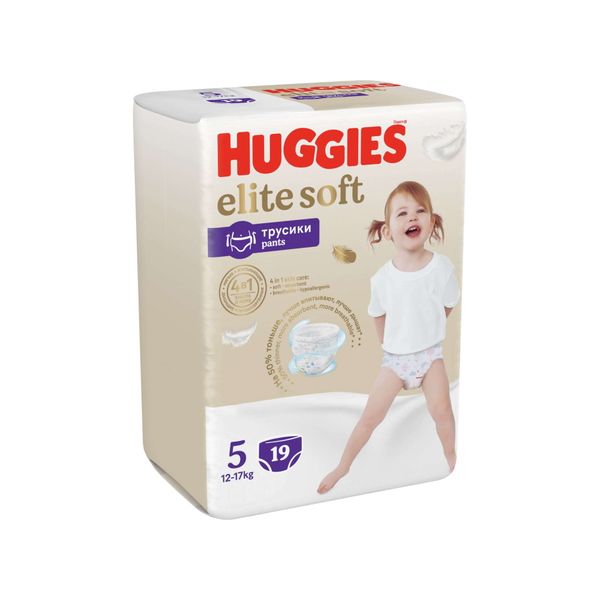 Подгузники-трусики детские одноразовые Elite Soft Huggies/Хаггис 12-17кг 19шт р.5 фото №2