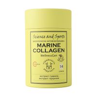 Морской коллаген вкус шиповника гарциния и гуарана с витамином С WellnessGen Science and Sports стик 14шт