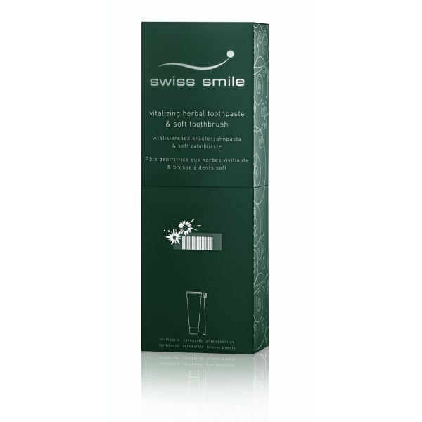 Набор Swiss Smile/Свисс Смайл паста зубная витаминно-травяная туба 75мл + щетка зубная для взрослых фото №4