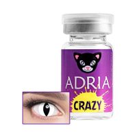 Линзы контактные цветные Adria/Адриа Crazy vial (8.6/-0,00) White cat 1шт