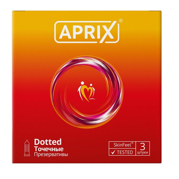 Презервативы точечные Dotted Aprix/Априкс 3шт презервативы softex dotted классические точечные с пупырышками лайм 3 шт