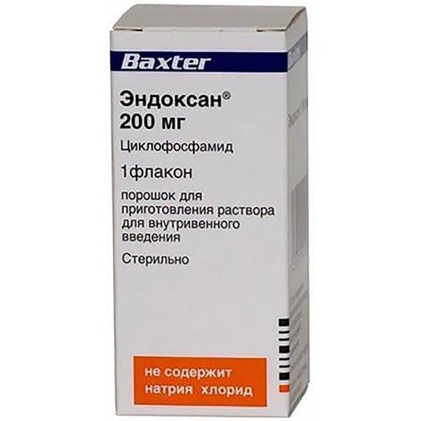 Эндоксан порошок для приг. раствора для в/в введ. 200мг