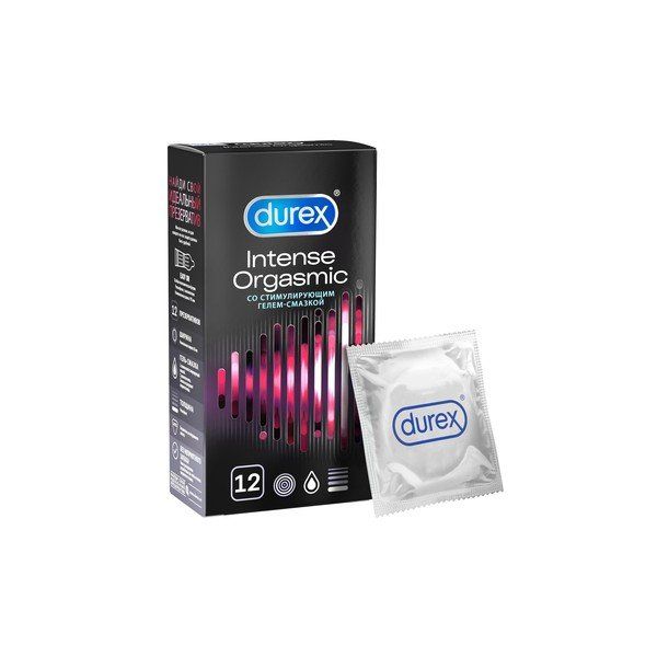 Презервативы Durex (Дюрекс) Intense Orgasmic рельефные 12 шт.