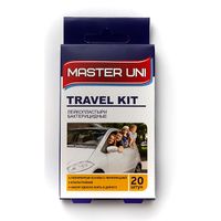 Лейкопластырь бактерицидный на полимерной основе Travel Kit Master Uni/Мастер Юни 7,2х1,9см 20шт