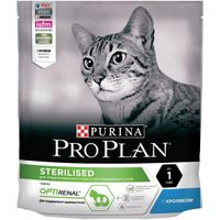 Корм сухой для взрослых стерилизованных кошек и кастрированных котов старше 1 года с кроликом Pro Plan 400г