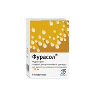 Фурасол порошок для приг. раствора для местного и наружного применения пак. 100мг 1г 15шт, миниатюра фото №2