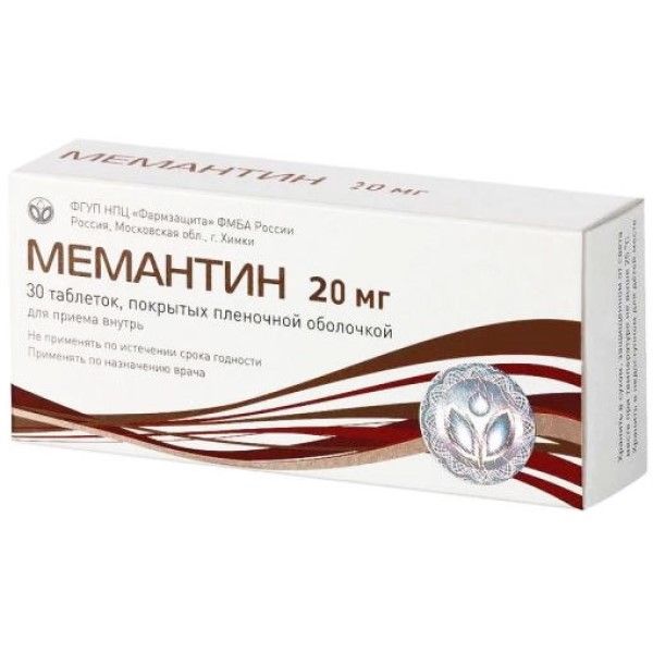 Мемантин таблетки п/о плён. 20мг 30шт