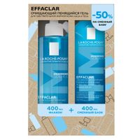 Набор Effaclar La Roche Posay/Ля рош позе: Гель для жирной кожи лица и тела очищающий фл. 400мл+Блок сменный 400мл