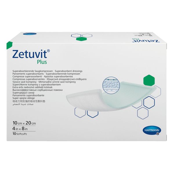 Повязки сорбционные стерильные Plus Zetuvit/Цетувит 10х20см 10шт