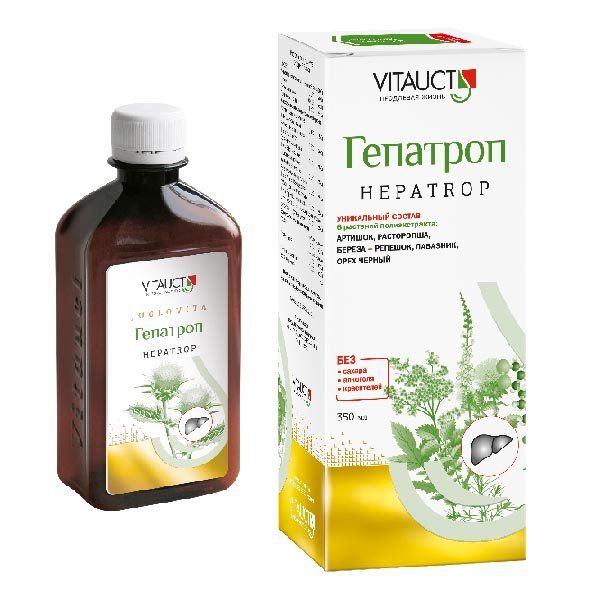 Гепатроп Vitauct/Витаукт раствор для внутреннего приема 350мл ренисаль без сахара vitauct витаукт таблетки 45шт