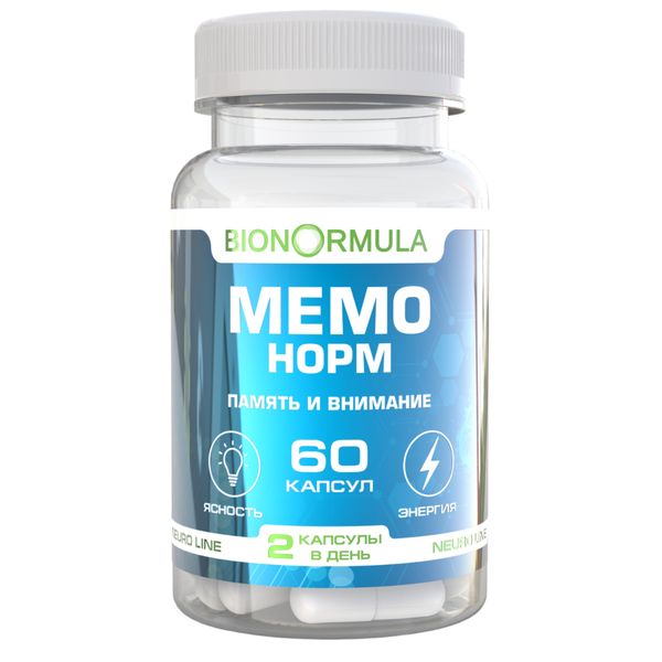 Мемо норм Bionormula капсулы 60шт фитомуцил норм 250г