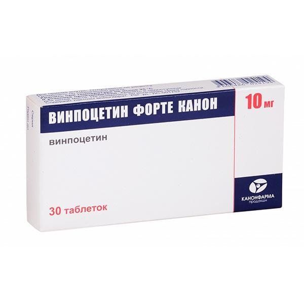 Винпоцетин Форте Канон таблетки 10мг 30шт