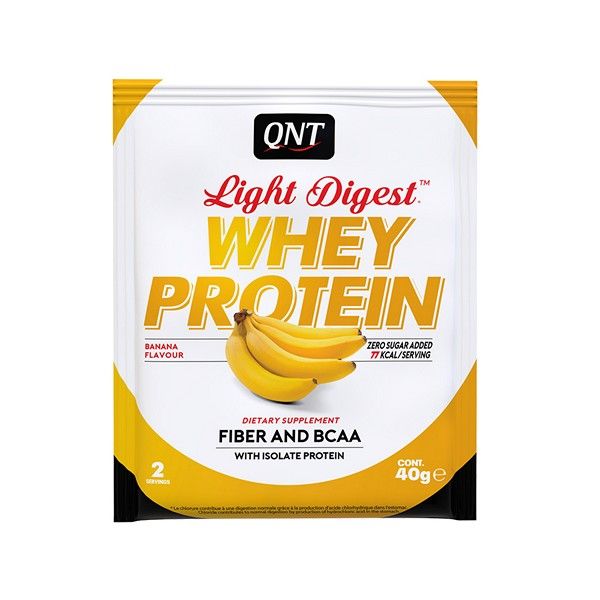 Пробник сывороточного белка Light Digest Whey Protein (Лайт Дайджест Вей Протеин) Банан QNT 40г