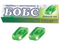 Карамель леденцовая со вкусом зеленого чая с мятными кристаллами Бобс 3,5г №10